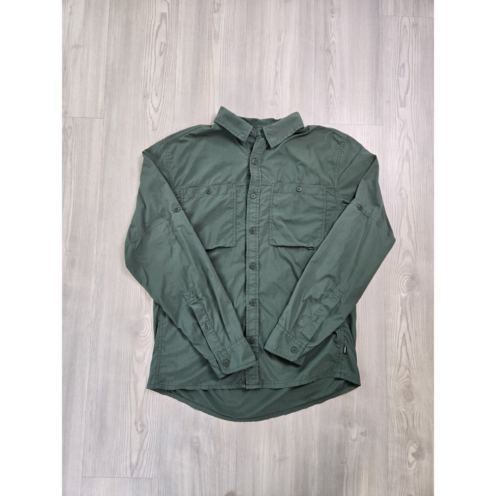 REI Co-op Sahara Long-Sleeve Solid Shirt Green Mens Outdoor UPF 50 Travel Hiking